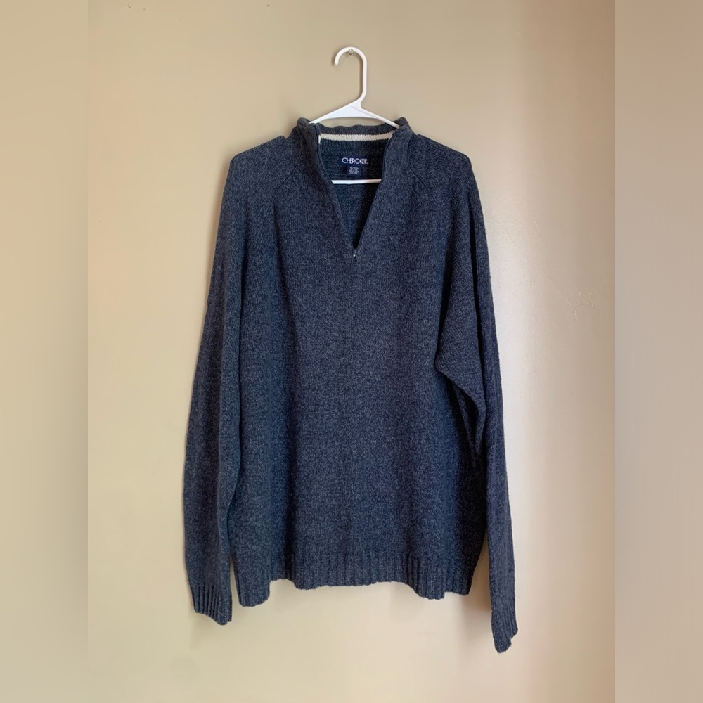 Vintage 90’s men’s textured sweater, Cherokee sweater, grandpacore XL